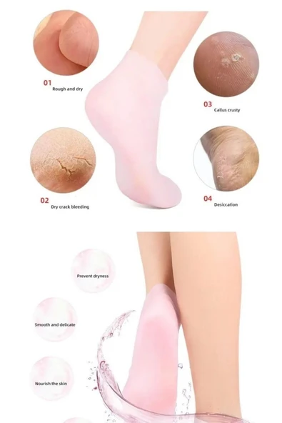 İçine krem konulan Ayak bakım ve Çatlak onarım çorabı ürün görseli 1