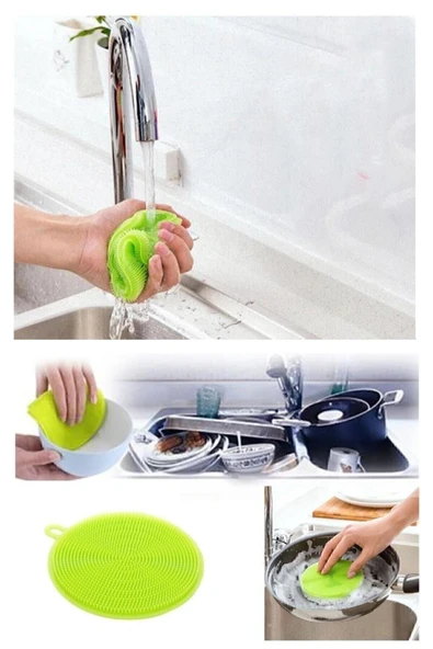 Silikon Bulaşık Yıkama Fırçası Tükenmeyen (2 ADET) - Resim 4