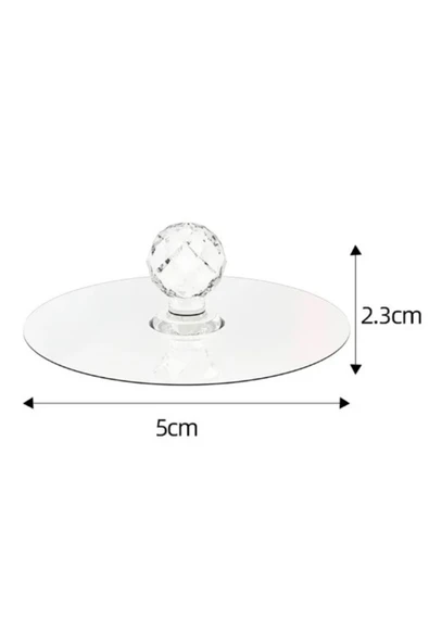 Çok Amaçlı Yapışkan Kristal Tutacak Kulp 4 Adet - Resim 2