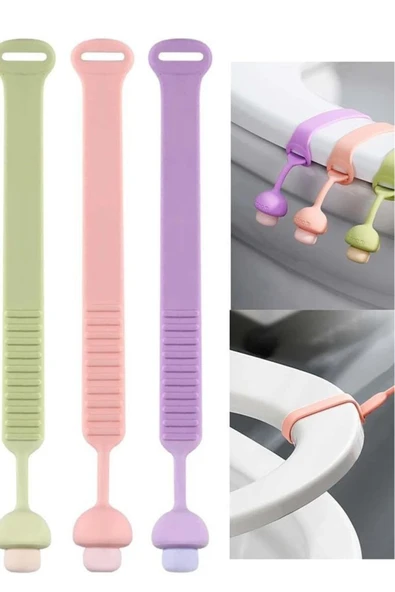 Mantar Tasarımlı Hijyenik Klozet Kaldırıcı | Temassız Klozet Kapağı Tutucu - 3 Adet - Resim 3