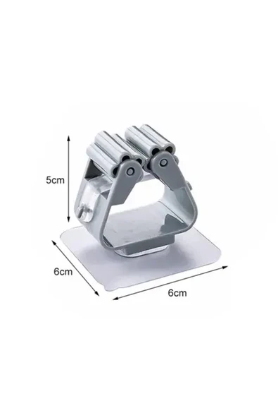 Duvara Monte Mop Paspas Tutucu 4 Adet - Resim 3