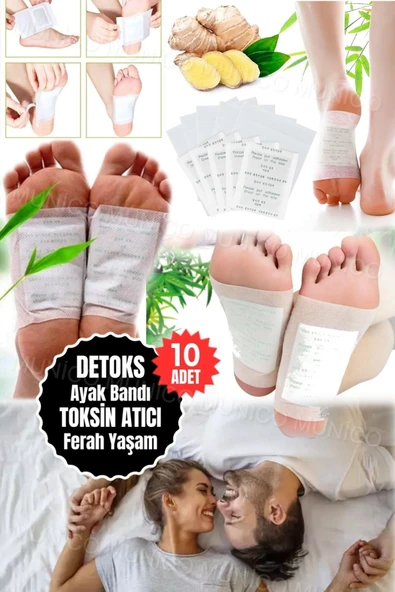 Doğal Bambu Sirkesi Detoks Ayak Bandı - Toksin Atıcı, Sağlıklı Yaşam İçin 10 Adet Ayak Maskesi - 2