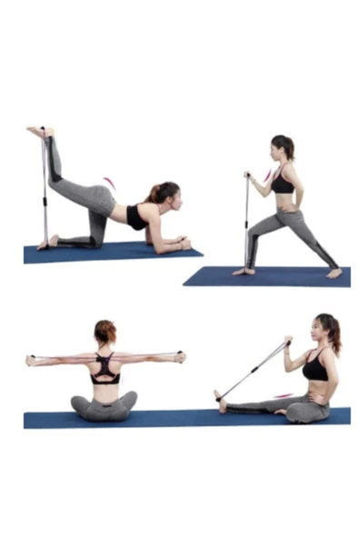 Plates Direnç Lastiği Jimnastik Egzersiz Direnç Ipi Plates Lastiği - Resim 3