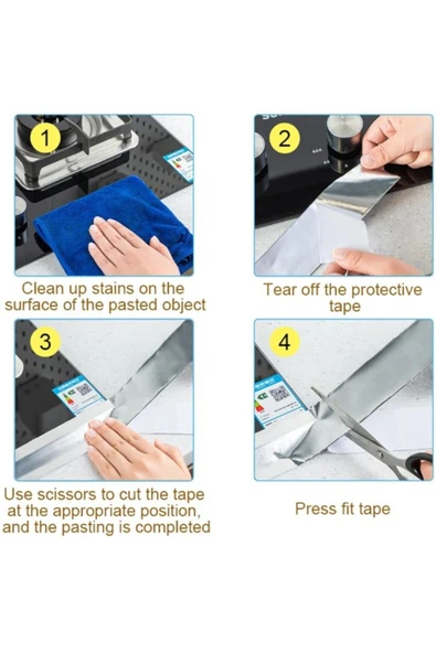 Kendinden Yapışkanlı Alüminyumm Su Sızdırmaz Yanmaz Bant (z6) - Resim 2