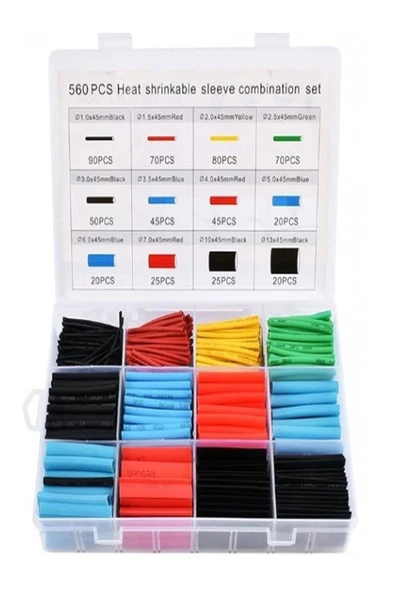 osky 560 Parça Set Isıyla Daralan Makaron Kablo Koruyucu Kılıf Entrend 842385 ürün görseli 1