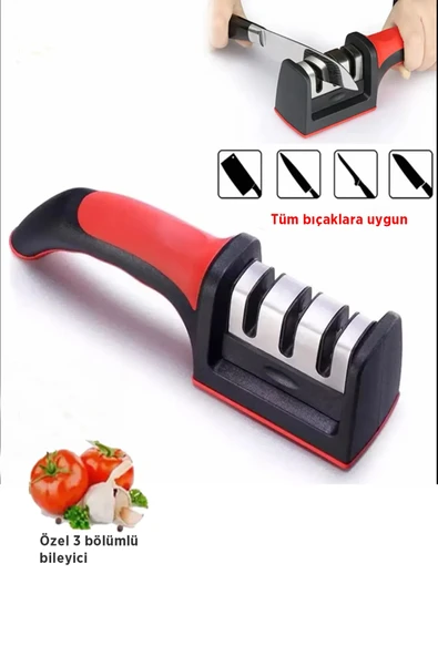 Profesyonel Bıçak Bileyici 3 Açılı Elmas Seramik Tungsten Çelik El Bıçakları Bileme - Resim 2