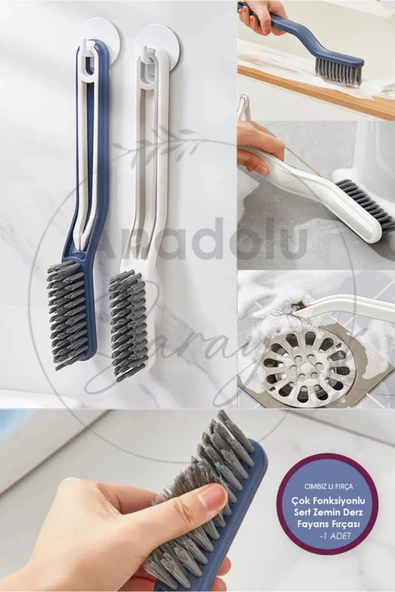 Çok Fonksiyonlu Derz Zemin Fayans Banyo Mutfak Oluk Temizleme Fırçası Çöp Cımbızlı Temizleme Fırçası ürün görseli 1