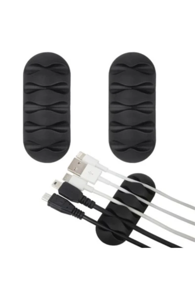 Kablo Tutucu 5 Kanallı 3lü Siyah ürün görseli 1