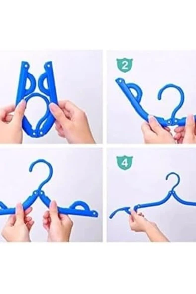 jvnnSHOP 5 Adet Portatif Sihirli Katlanabilir Seyahat Askısı Elbise Askısı 646268 - Resim 3