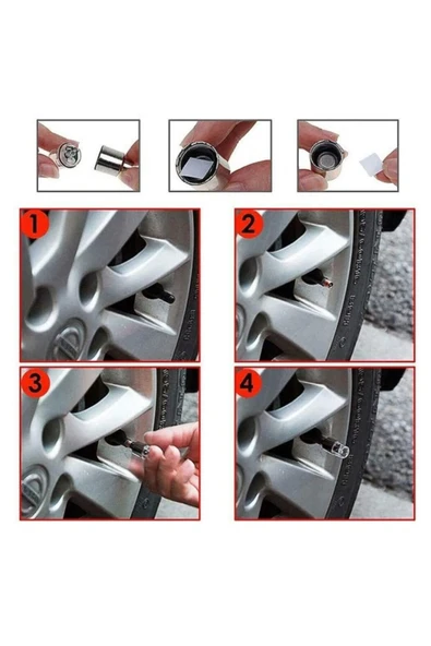 Işıklı Bisiklet Araba Sibop Kapağı 2 Adet - Resim 4