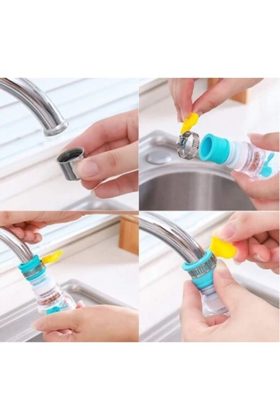 Oynar Başlıklı Pervaneli Taşlı Musluk Başlığı - Resim 4