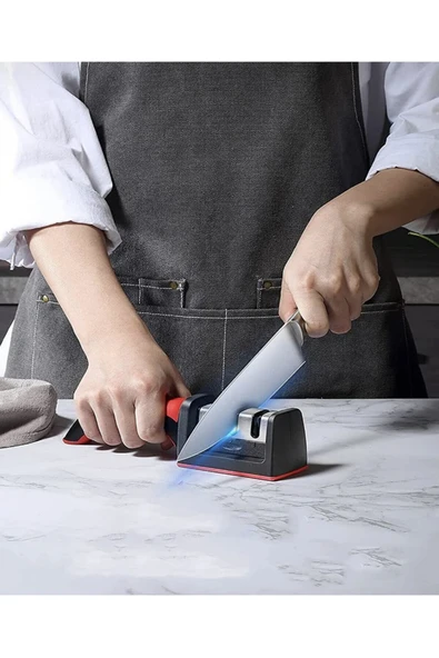 Profesyonel Kurban Bıçak Bileme Aleti 3 Açılı Elmas Uçlu Satır Bıçak - Resim 5