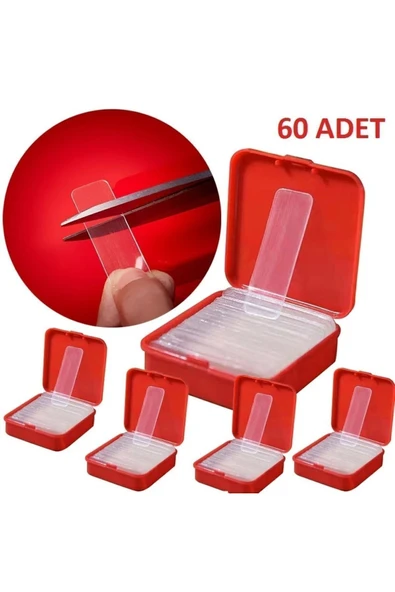 Ekstra Güçlü Şeffaf Çift Taraflı Bant Seti-60 Parça-pratik Kutuda ürün görseli 1