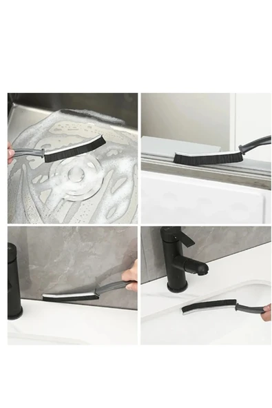 Çok Amaçlı Multi İnce Temizlik Fırçası Derz Arası Banyo Mutfak Lavabo Detay Temizleme Fırçası 1 ADET - Resim 3