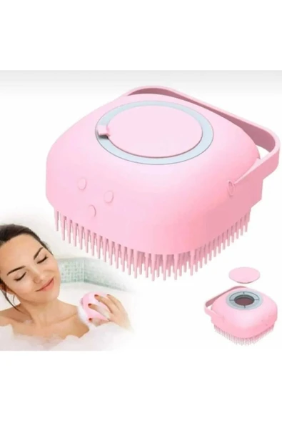 Duş Jeli Hazneli Silikon Fırça Kese Çok Amaçlı Vücut Temizleme Kesesi Peeling Banyo Lifi Bulaşık - Resim 2