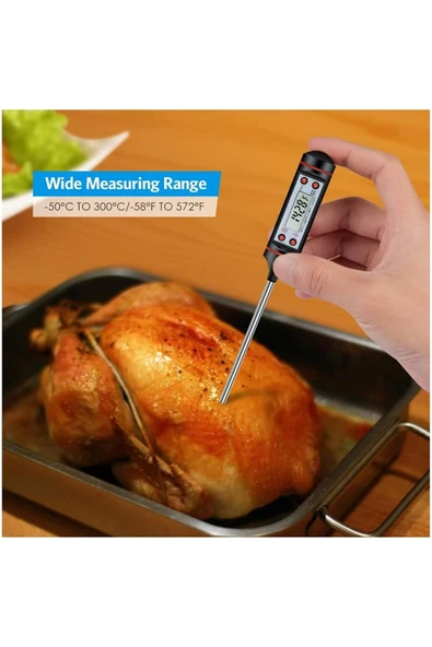 Dijital Gıda Termometresi Et termometresi, °C/°F - Resim 3