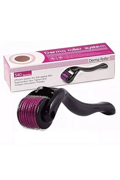 Dermaroller Titanyum Uçlu 540 Iğneli Derma Roller 1,0 mm Iğne Cilt Yüz Vücut Yenileme Masaj Aleti ürün görseli 1