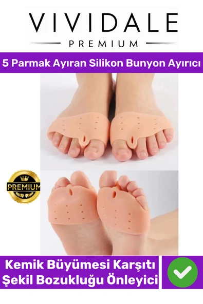 Valgus Silikon Ayak Bunyon Kemik Koruyucu Makaralı Ayak Gömleği Halluks Parmak Ayırıcı Düzenleyici - Resim 3