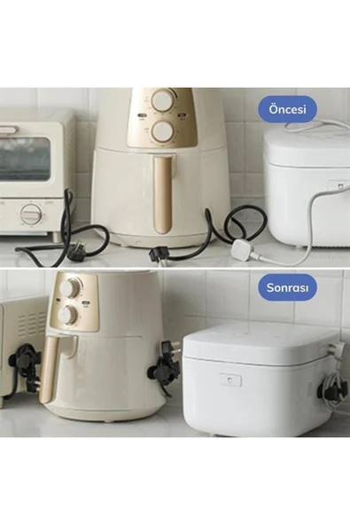 starbyx 2li Kablo Tutucu Silikon Kordon Sarıcı Kablo Yönetici Klips NewDesing 1094633 - Resim 2