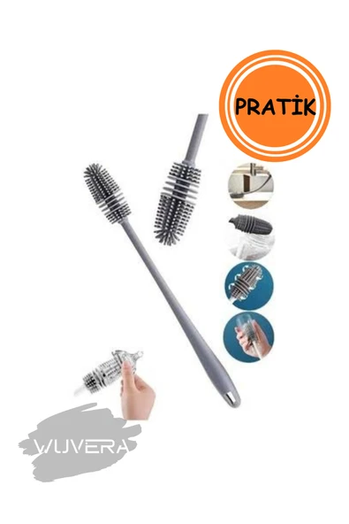 TPR Silikon Fırça – Matara, Biberon, Emzik, Temizleyici, Kavanoz, Termos, Suluk, Yağ Şişesi T - Resim 2