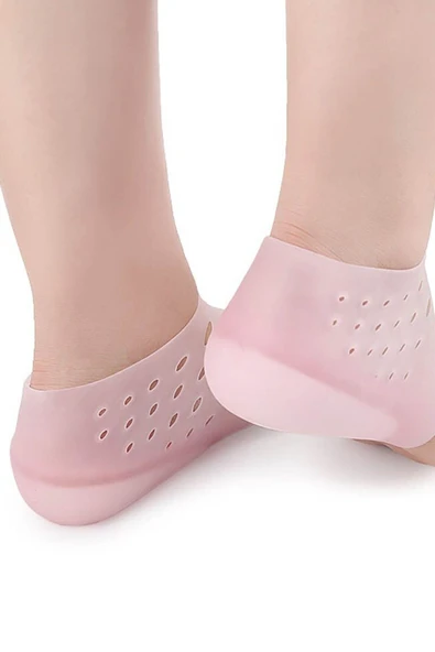 Silikon Topuk Gömleği Ten Rengi Topuk Çorabı Topuk Dikeni Koruyucu - Resim 3