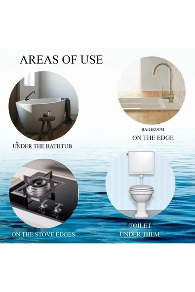 Su Sızdırmaz Banyo Mutfak Lavabo Küvet Izolasyon Şerit Bant (K0) - Resim 6