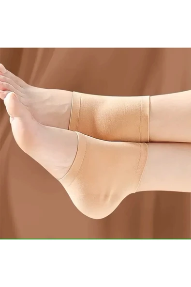Triko Topuk Koruyucu Jel Silikon Topuk Çorabı Anti-topuk Çatlak Nemlendirici Aşınma Önleyici - 4