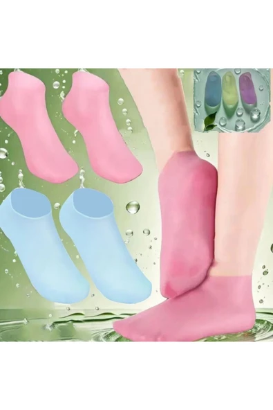 Silikon Topuk Bakım Çorabı Nemlendirici Spa Etkili Ayak Maskesi - 3