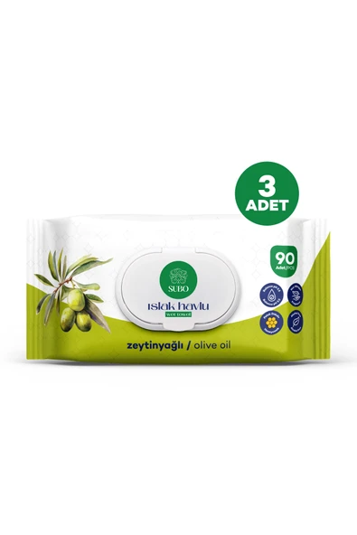 SUBO ISLAK HAVLU 90 'LI ZEYTİNYAĞLI 3X90 ürün görseli