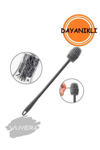 TPR Silikon Fırça – Matara, Biberon, Emzik, Temizleyici, Kavanoz, Termos, Suluk, Yağ Şişesi T - Resim 3