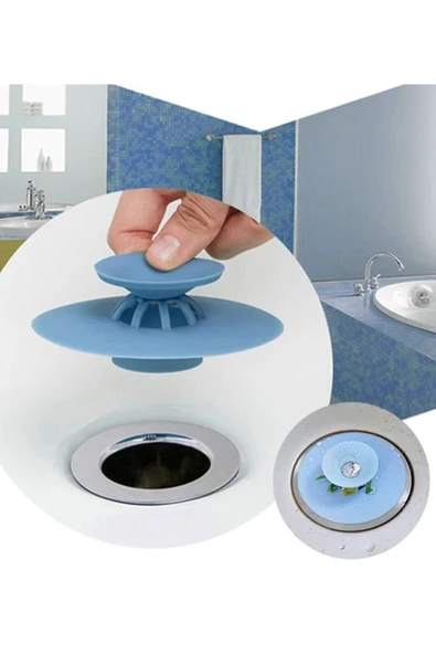 Süzgeçli Banyo Küvet Lavabo Gider Filtresi Süzgeci Pompası Tıkacı Tıpası ürün görseli 1