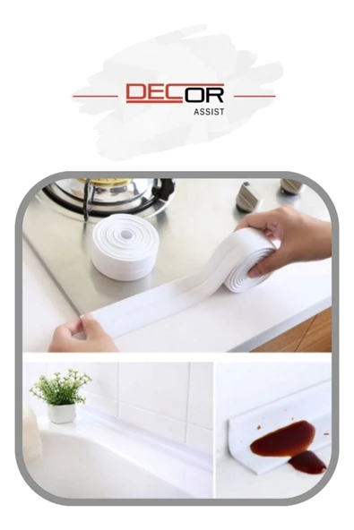 Su Sızdırmaz Geçirmez Bant Ile Lavabo/küvet/duş/klozet Kenar Bandı | - 3.2m X 38mm - Resim 3