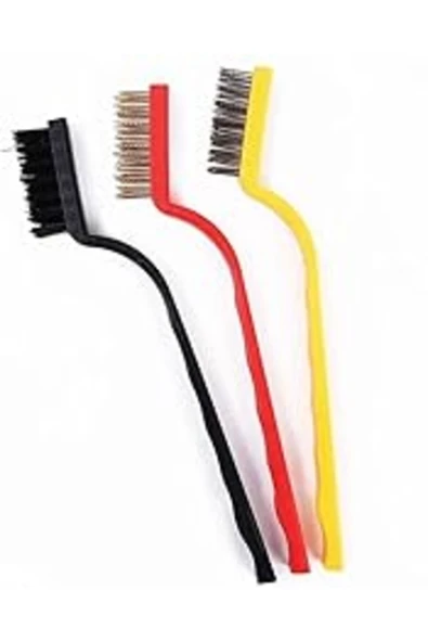 Xesha 3 Adet Tel Fırça Seti - Plastik, Demir Ve Bakır Tel Yağ Pas Ve Kir Sökücü - Detaylı Çok Amaçl ürün görseli 1