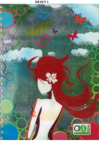 Özkan Defter 160 Yp Spiralli Plastik Kapak Kareli Defter Kadın