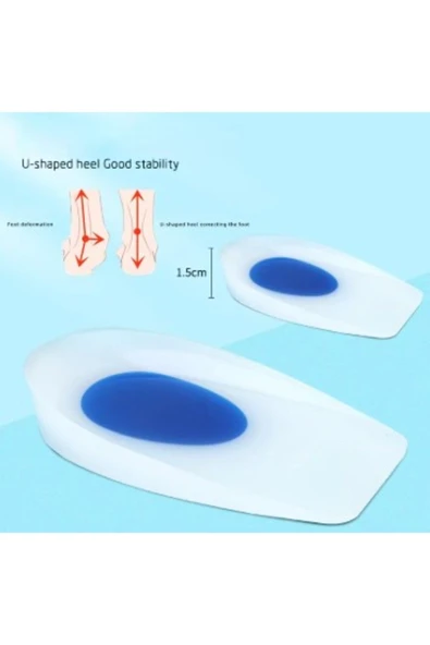 Topuk Silikonu Mavi Beyaz Büyük Boy Erkek - Resim 3