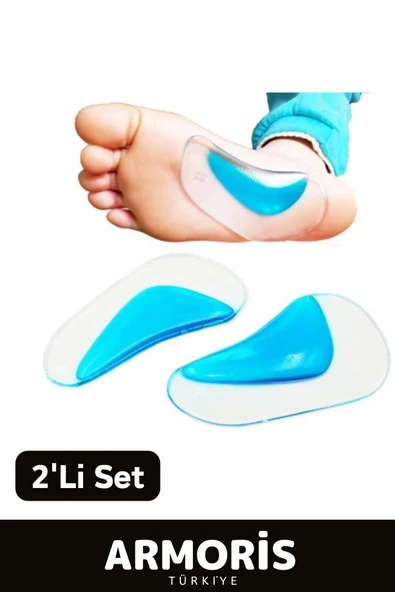 Yeni Nesil Anatomik Boşluk Doldurucu Jel Düz Tabanlık Ark Desteği Silikon Ayak Tabanlığı ürün görseli 1