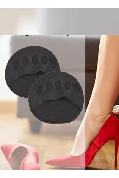 Siyah Kumaş 5 Parmağa Geçen Metatarsal Parmak Altı Koruyucu Hava Alabilen Ayak Destek Pedi ürün görseli 1