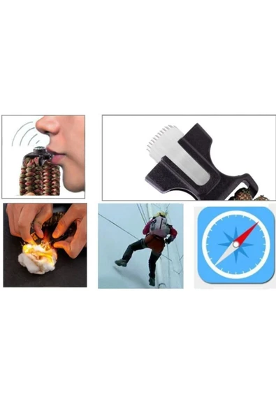 Survival Kamp Bileklik Düdük Çok Amaçlı - Resim 3