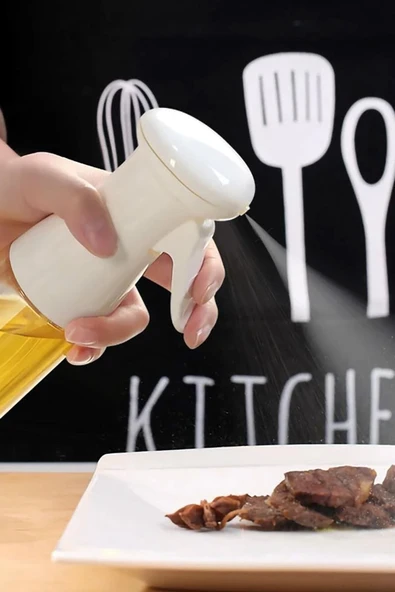 Sprey Cam Şişe Zeytinyağı Sirke Yağ Püskürtücü Yağdanlık Airfryer 200 Ml - 5