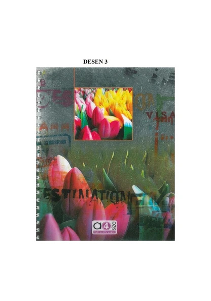 Özkan Defter 160 Yp Spiralli Plastik Kapak Kareli Defter Güllü