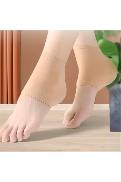 Triko Topuk Koruyucu Jel Silikon Topuk Çorabı Anti-topuk Çatlak Nemlendirici Aşınma Önleyici