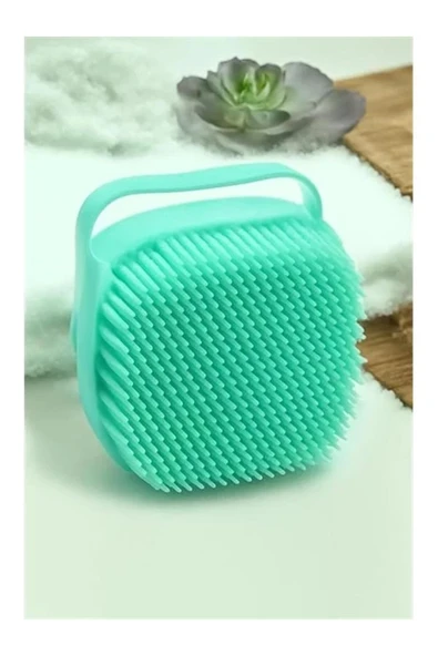 Şampuan Hazneli Silikon Banyo Lifi Peeling Etkili Masaj Fırçası Derinlemesine Temizlik Ve - 6
