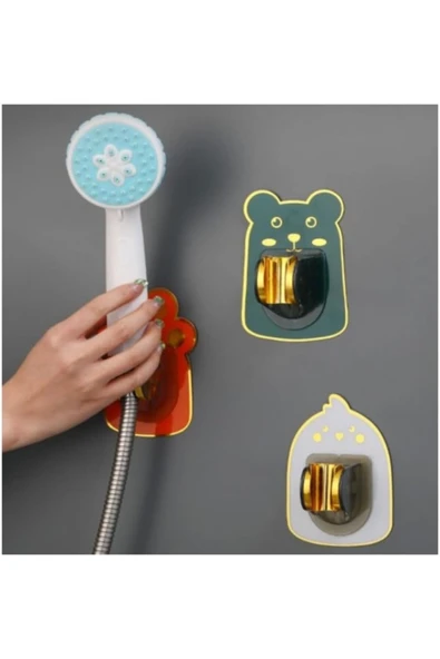 ŞirinShop Yapışkanlı Hayvan Figürlü Hareketli Duş Başlığı Tutucu 1 Adet 1108107 - Resim 2