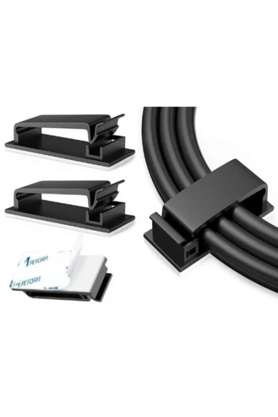 Yapışkanlı Kablo Düzenleyici 4lü Set - Resim 4
