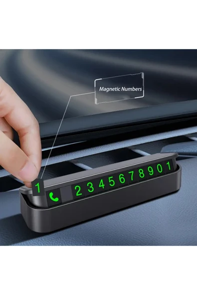 Tüm Araçlara Uygun Fosforlu Aç Kapa Numaratör, Cep Telefonu Numara Göstergesi - Resim 2