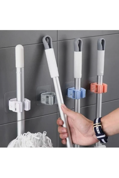 Yapışkanlı Pratik Mop Tutucu 1 Adet Gri ürün görseli 1