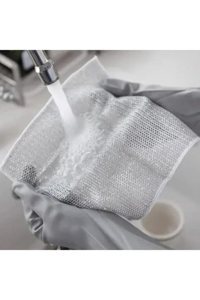 ŞirinShop Home 2 Adet Yeniden Kullanılabilir Telli Bulaşık Bezi,Çizdirmez Bulaşık Bezi,Bulaş - 3