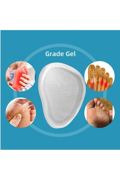 Topuklu Kadın Ayakkabısı Için Kaydırmaz Şeffaf Jel Silikon Taban Kendinden Yapışkanlı Tabanlık - Resim 2