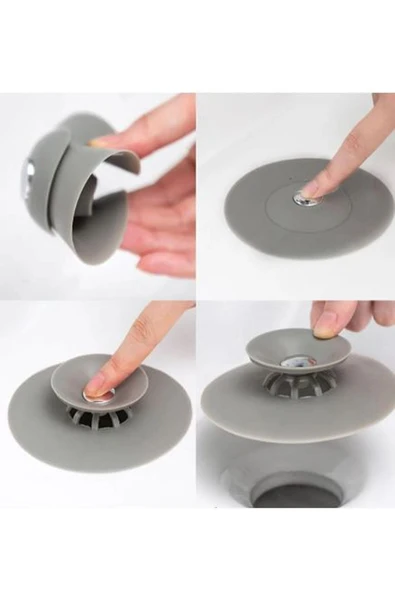 Slikon Lavabo Ve Küvet Gider Tıkacı, Lavabo Süzgeci ürün görseli 1