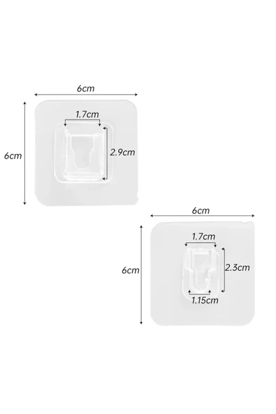 Sunup SN-14863 Kendinden Yapışkanlı Çift Taraflı Ayarlanabilir Askı Aparatı Tekli - Resim 2